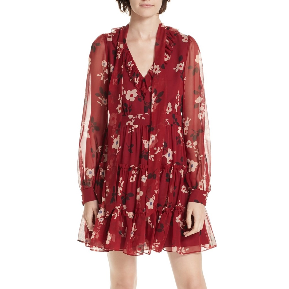 Kate Spade Camellia Chiffon Mini Dress